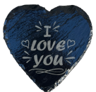 Schiefer Untersetzer 10 x 10 cm "I LOVE YOU Herz"